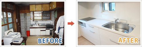 キッチンリフォーム ビフォー・アフター